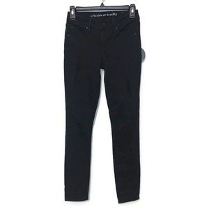 Articles Of Society Women’s 24 Black Distressed Ripped Clearwater Skinny Jeans